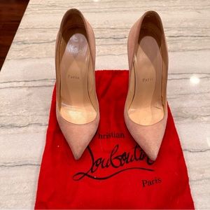 Christian Louboutin Pink Suede Pumps